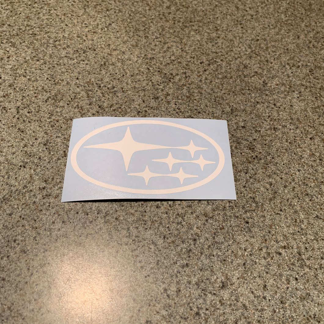 Fast Lane Graphix: Subaru Emblem Sticker,White, stickers, decals, vinyl, custom, car, love, automotive, cheap, cool, Graphics, decal, nice
