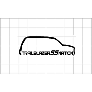 Fast Lane Graphix: Trailblazer SS Nation TBSS Sticker,Light Red, stickers, decals, vinyl, custom, car, love, automotive, cheap, cool, Graphics, decal, nice