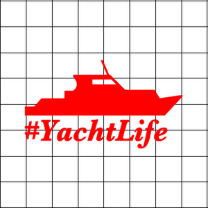 Fast Lane Graphix: #YachtLife Yacht Sticker,Matte White, stickers, decals, vinyl, custom, car, love, automotive, cheap, cool, Graphics, decal, nice