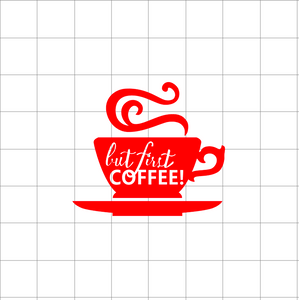 Fast Lane Graphix: But First Coffee V3 Sticker,White, stickers, decals, vinyl, custom, car, love, automotive, cheap, cool, Graphics, decal, nice