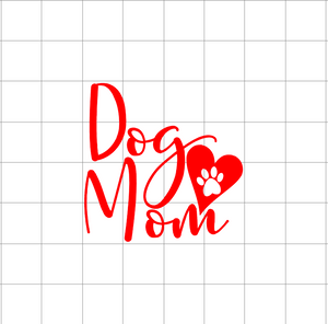 Fast Lane Graphix: Dog Mom V2 Sticker,White, stickers, decals, vinyl, custom, car, love, automotive, cheap, cool, Graphics, decal, nice