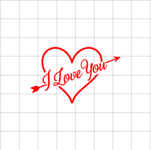 Fast Lane Graphix: I Love You Arrow Heart Sticker,White, stickers, decals, vinyl, custom, car, love, automotive, cheap, cool, Graphics, decal, nice