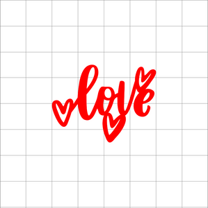 Fast Lane Graphix: Love Hearts Sticker,White, stickers, decals, vinyl, custom, car, love, automotive, cheap, cool, Graphics, decal, nice