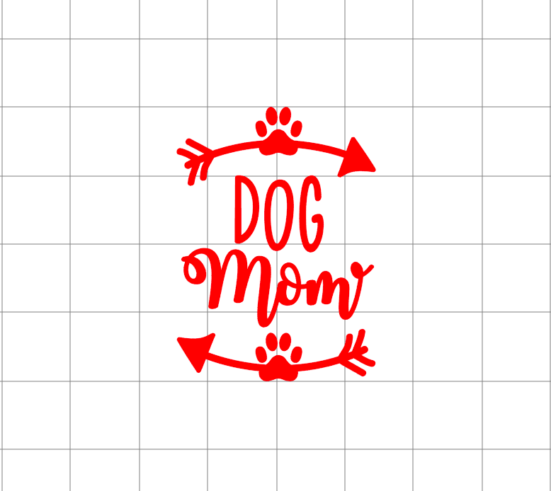 Fast Lane Graphix: Dog Mom V1 Sticker,White, stickers, decals, vinyl, custom, car, love, automotive, cheap, cool, Graphics, decal, nice