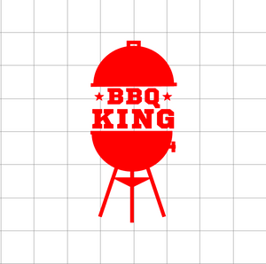 Fast Lane Graphix: BBQ King Sticker,White, stickers, decals, vinyl, custom, car, love, automotive, cheap, cool, Graphics, decal, nice