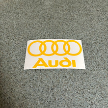 Fast Lane Graphix: Audi Logo Sticker,Yellow, stickers, decals, vinyl, custom, car, love, automotive, cheap, cool, Graphics, decal, nice