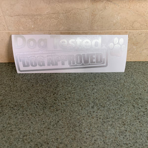 Fast Lane Graphix: Dog Tested Dog Approved Sticker,Brushed Silver, stickers, decals, vinyl, custom, car, love, automotive, cheap, cool, Graphics, decal, nice