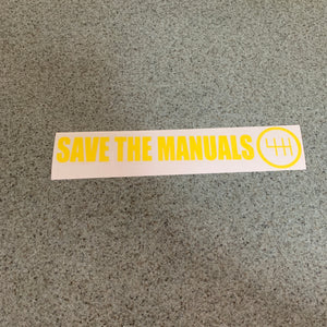 Fast Lane Graphix: Save The Manuals Stickers,Brimstone Yellow, stickers, decals, vinyl, custom, car, love, automotive, cheap, cool, Graphics, decal, nice