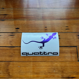 Fast Lane Graphix: Audi Quattro Gecko Sticker,Purple Chrome, stickers, decals, vinyl, custom, car, love, automotive, cheap, cool, Graphics, decal, nice