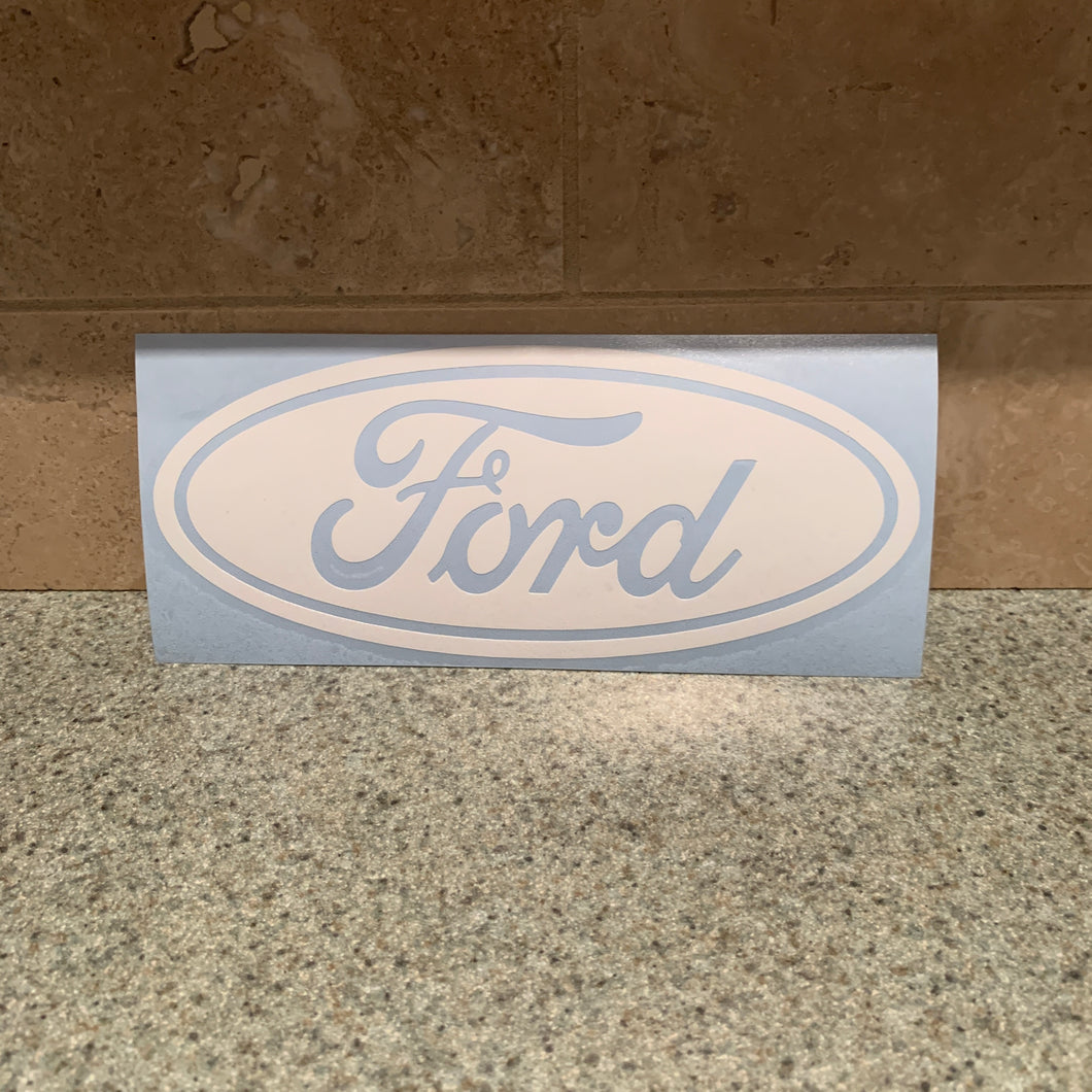 Fast Lane Graphix: Ford Logo Sticker,White, stickers, decals, vinyl, custom, car, love, automotive, cheap, cool, Graphics, decal, nice