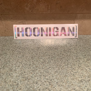 Fast Lane Graphix: Hoonigan Sticker,Holographic Plaid Silver Chrome, stickers, decals, vinyl, custom, car, love, automotive, cheap, cool, Graphics, decal, nice