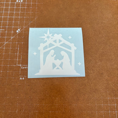 Jesus Mary & Joseph Manger Sticker