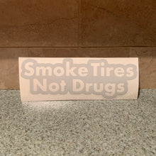 Fast Lane Graphix: Smoke Tires Not Drugs Sticker,Light Grey, stickers, decals, vinyl, custom, car, love, automotive, cheap, cool, Graphics, decal, nice