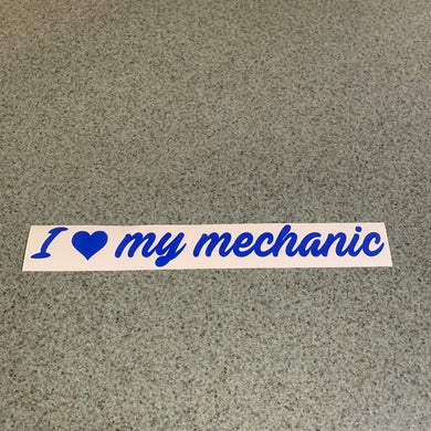 Fast Lane Graphix: I Heart My Mechanic Sticker,Brilliant Blue, stickers, decals, vinyl, custom, car, love, automotive, cheap, cool, Graphics, decal, nice