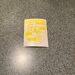 Fast Lane Graphix: Porsche Logo Sticker,Brimstone Yellow, stickers, decals, vinyl, custom, car, love, automotive, cheap, cool, Graphics, decal, nice