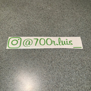 Fast Lane Graphix: Custom Instagram V2 Sticker "your text here",Lime Green, stickers, decals, vinyl, custom, car, love, automotive, cheap, cool, Graphics, decal, nice