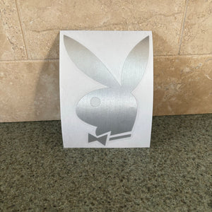 Fast Lane Graphix: Playboy Bunny Sticker,Brushed Silver, stickers, decals, vinyl, custom, car, love, automotive, cheap, cool, Graphics, decal, nice