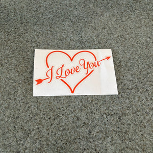 Fast Lane Graphix: I Love You Arrow Heart Sticker,Orange, stickers, decals, vinyl, custom, car, love, automotive, cheap, cool, Graphics, decal, nice