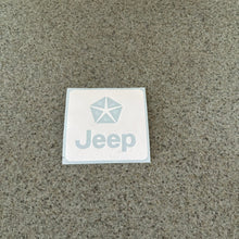 Fast Lane Graphix: Jeep Chrysler Logo Sticker,White, stickers, decals, vinyl, custom, car, love, automotive, cheap, cool, Graphics, decal, nice