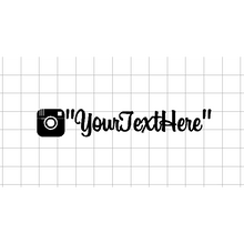 Fast Lane Graphix: Custom Instagram Sticker "your text here",Matte White, stickers, decals, vinyl, custom, car, love, automotive, cheap, cool, Graphics, decal, nice