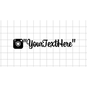 Fast Lane Graphix: Custom Instagram Sticker "your text here",Matte White, stickers, decals, vinyl, custom, car, love, automotive, cheap, cool, Graphics, decal, nice
