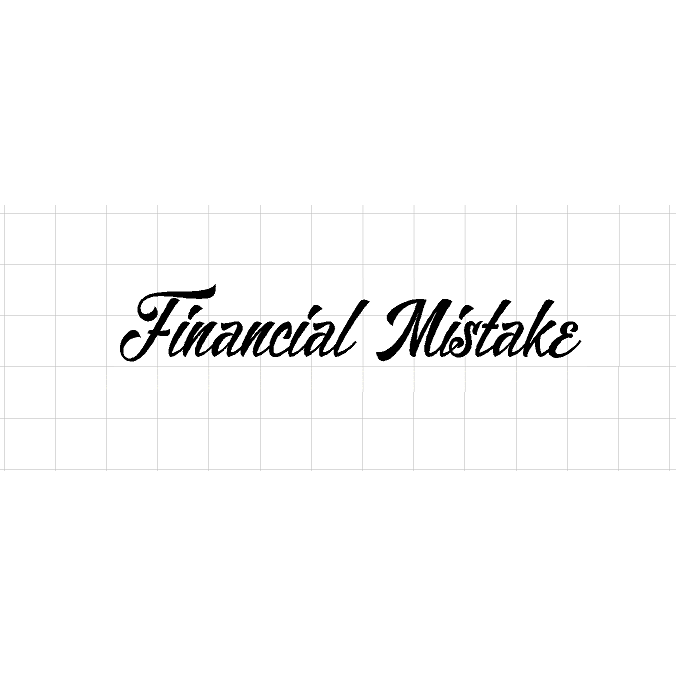 Fast Lane Graphix: Financial Mistake Sticker,White, stickers, decals, vinyl, custom, car, love, automotive, cheap, cool, Graphics, decal, nice