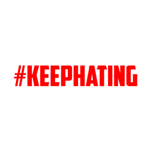 Fast Lane Graphix: #KEEPHATING Sticker,White, stickers, decals, vinyl, custom, car, love, automotive, cheap, cool, Graphics, decal, nice