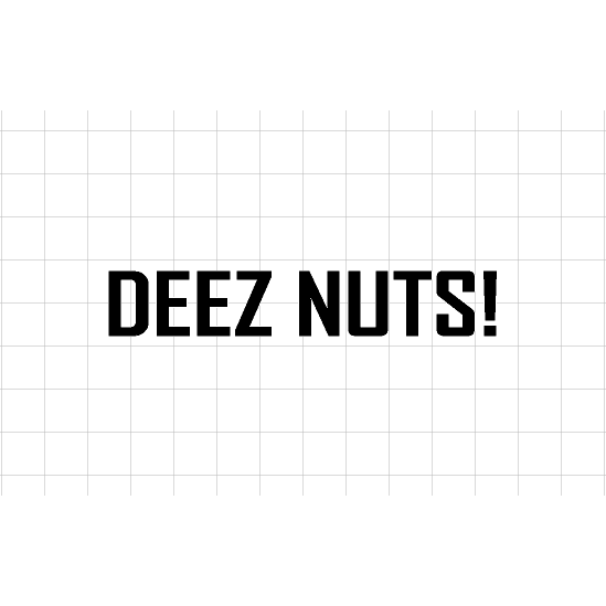 Fast Lane Graphix: Deez Nuts V1 Sticker,White, stickers, decals, vinyl, custom, car, love, automotive, cheap, cool, Graphics, decal, nice