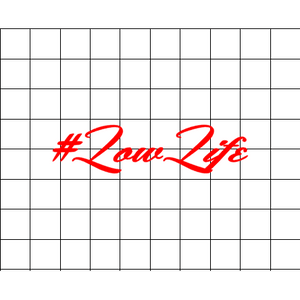Fast Lane Graphix: #LowLife Sticker,Matte White, stickers, decals, vinyl, custom, car, love, automotive, cheap, cool, Graphics, decal, nice
