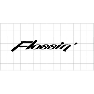 Fast Lane Graphix: Flossin' Sticker,Matte White, stickers, decals, vinyl, custom, car, love, automotive, cheap, cool, Graphics, decal, nice