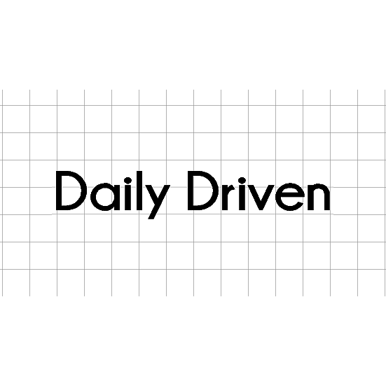 Fast Lane Graphix: Daily Driven V2 Sticker,White, stickers, decals, vinyl, custom, car, love, automotive, cheap, cool, Graphics, decal, nice