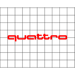 Fast Lane Graphix: Audi Quattro Sticker,White, stickers, decals, vinyl, custom, car, love, automotive, cheap, cool, Graphics, decal, nice