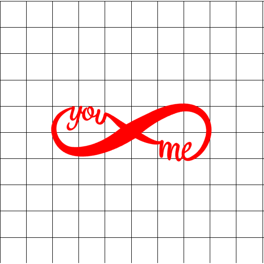 Fast Lane Graphix: Infinity You And Me Sticker,White, stickers, decals, vinyl, custom, car, love, automotive, cheap, cool, Graphics, decal, nice