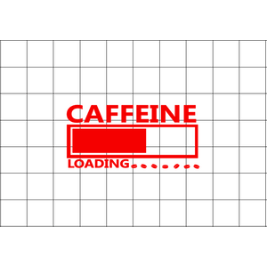 Fast Lane Graphix: Caffeine Loading Sticker,White, stickers, decals, vinyl, custom, car, love, automotive, cheap, cool, Graphics, decal, nice