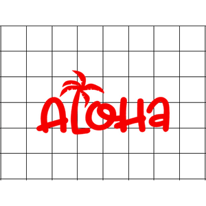 Fast Lane Graphix: Aloha Palm Tree Sticker,White, stickers, decals, vinyl, custom, car, love, automotive, cheap, cool, Graphics, decal, nice