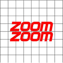 Fast Lane Graphix: Zoom Zoom Mazda Sticker,Matte White, stickers, decals, vinyl, custom, car, love, automotive, cheap, cool, Graphics, decal, nice