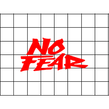 Fast Lane Graphix: No Fear Text Sticker,Matte White, stickers, decals, vinyl, custom, car, love, automotive, cheap, cool, Graphics, decal, nice