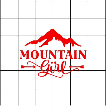Fast Lane Graphix: Mountain Girl Sticker,White, stickers, decals, vinyl, custom, car, love, automotive, cheap, cool, Graphics, decal, nice