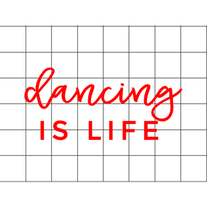 Fast Lane Graphix: Dancing Is Life Sticker,White, stickers, decals, vinyl, custom, car, love, automotive, cheap, cool, Graphics, decal, nice