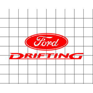 Fast Lane Graphix: Ford Drifting Sticker,Matte White, stickers, decals, vinyl, custom, car, love, automotive, cheap, cool, Graphics, decal, nice