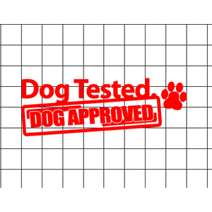 Fast Lane Graphix: Dog Tested Dog Approved Sticker,Matte White, stickers, decals, vinyl, custom, car, love, automotive, cheap, cool, Graphics, decal, nice