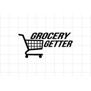 Fast Lane Graphix: Grocery Getter Sticker,White, stickers, decals, vinyl, custom, car, love, automotive, cheap, cool, Graphics, decal, nice