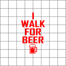 Fast Lane Graphix: I Walk For Beer Sticker,White, stickers, decals, vinyl, custom, car, love, automotive, cheap, cool, Graphics, decal, nice
