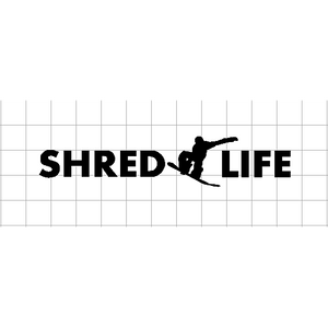 Fast Lane Graphix: Shred Life Sticker,White, stickers, decals, vinyl, custom, car, love, automotive, cheap, cool, Graphics, decal, nice