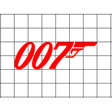 Fast Lane Graphix: James Bond 007 Sticker,White, stickers, decals, vinyl, custom, car, love, automotive, cheap, cool, Graphics, decal, nice