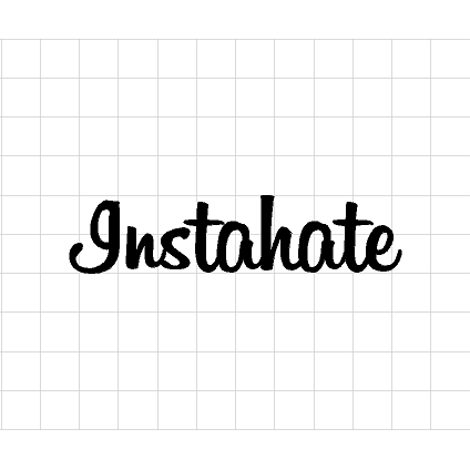Fast Lane Graphix: Instahate Sticker,White, stickers, decals, vinyl, custom, car, love, automotive, cheap, cool, Graphics, decal, nice