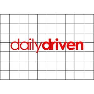 Fast Lane Graphix: Daily Driven V1 Sticker,Matte White, stickers, decals, vinyl, custom, car, love, automotive, cheap, cool, Graphics, decal, nice