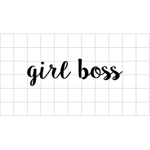 Fast Lane Graphix: Girl Boss Sticker,White, stickers, decals, vinyl, custom, car, love, automotive, cheap, cool, Graphics, decal, nice