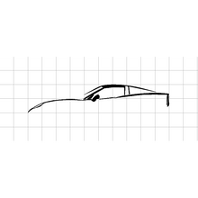 Fast Lane Graphix: Corvette C6 Outline Sticker,White, stickers, decals, vinyl, custom, car, love, automotive, cheap, cool, Graphics, decal, nice