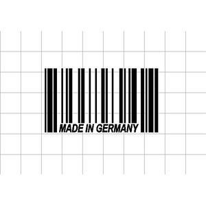 Fast Lane Graphix: Made In Germany Barcode Sticker,White, stickers, decals, vinyl, custom, car, love, automotive, cheap, cool, Graphics, decal, nice